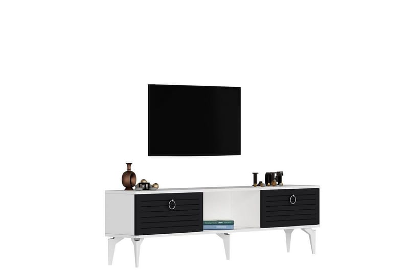 Mula Tv-bänk 150 cm - Vit/Antracit - Möbler - TV- & Mediamöbler - TV bänk & mediabänk