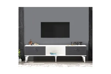Mula Tv-bänk 150 cm - Vit/Antracit - Möbler - TV- & Mediamöbler - TV bänk & mediabänk