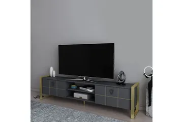 Munetaka Tv-bänk 184 cm - Antracit/Guld - Möbler - TV- & Mediamöbler - TV bänk & mediabänk