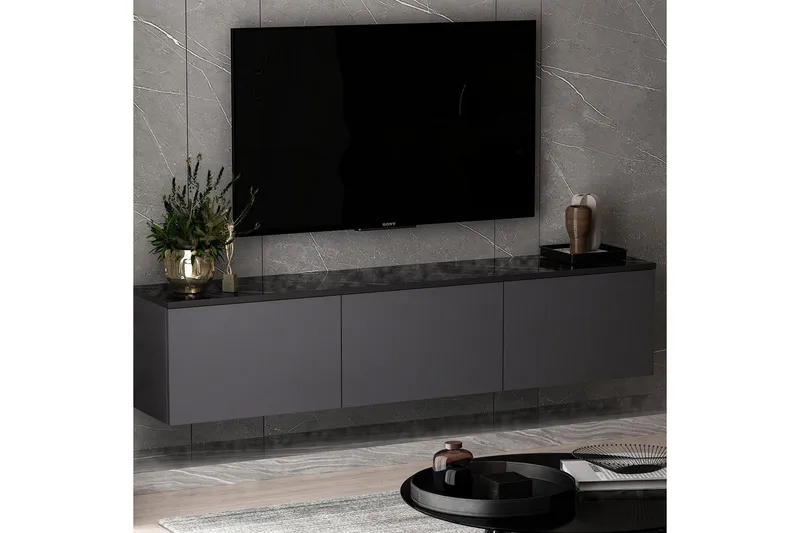 Neon Tv-bänk 160 cm - Antracit - Möbler - TV- & Mediamöbler - TV bänk & mediabänk