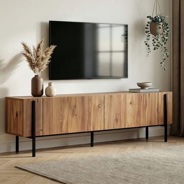 Nexus TV-bänk 180 cm - Atlantic Pine och svart - Möbler - TV- & Mediamöbler - Mediastativ & väggfäste - Tv-stativ & Tv-väggfäste
