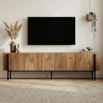 Nexus TV-bänk 180 cm - Atlantic Pine och svart - Möbler - TV- & Mediamöbler - Mediastativ & väggfäste - Tv-stativ & Tv-väggfäste