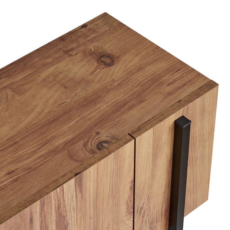 Nexus TV-bänk 180 cm - Atlantic Pine och svart - Möbler - TV- & Mediamöbler - Mediastativ & väggfäste - Tv-stativ & Tv-väggfäste
