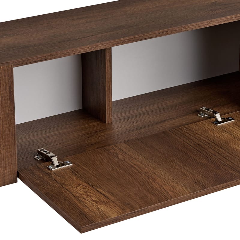 Nexus TV-bänk 180 cm - Barok valnöt och svart - Möbler - TV- & Mediamöbler - Mediastativ & väggfäste - Tv-stativ & Tv-väggfäste