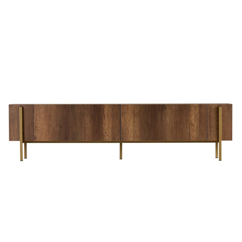 Nexus TV-bänk 180 cm - Barok Walnut Gold - Möbler - TV- & Mediamöbler - Mediastativ & väggfäste - Tv-stativ & Tv-väggfäste