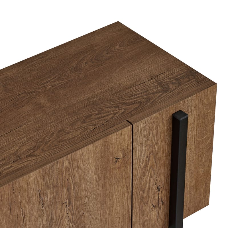 Nexus TV-bänk 180 cm - Kafkas Oak och Black - Möbler - TV- & Mediamöbler - Mediastativ & väggfäste - Tv-stativ & Tv-väggfäste