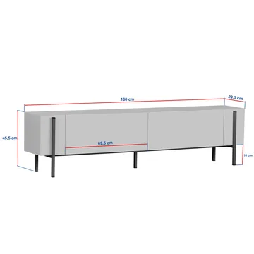 Nexus TV-bänk 180 cm - Travertin/guld - Möbler - TV- & Mediamöbler - TV bänk & mediabänk