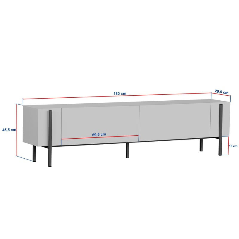 Nexus TV-bänk 180 cm - Travertin/guld - Möbler - TV- & Mediamöbler - TV bänk & mediabänk