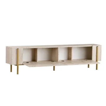 Nexus TV-bänk 180 cm - Travertin/guld - Möbler - TV- & Mediamöbler - TV bänk & mediabänk