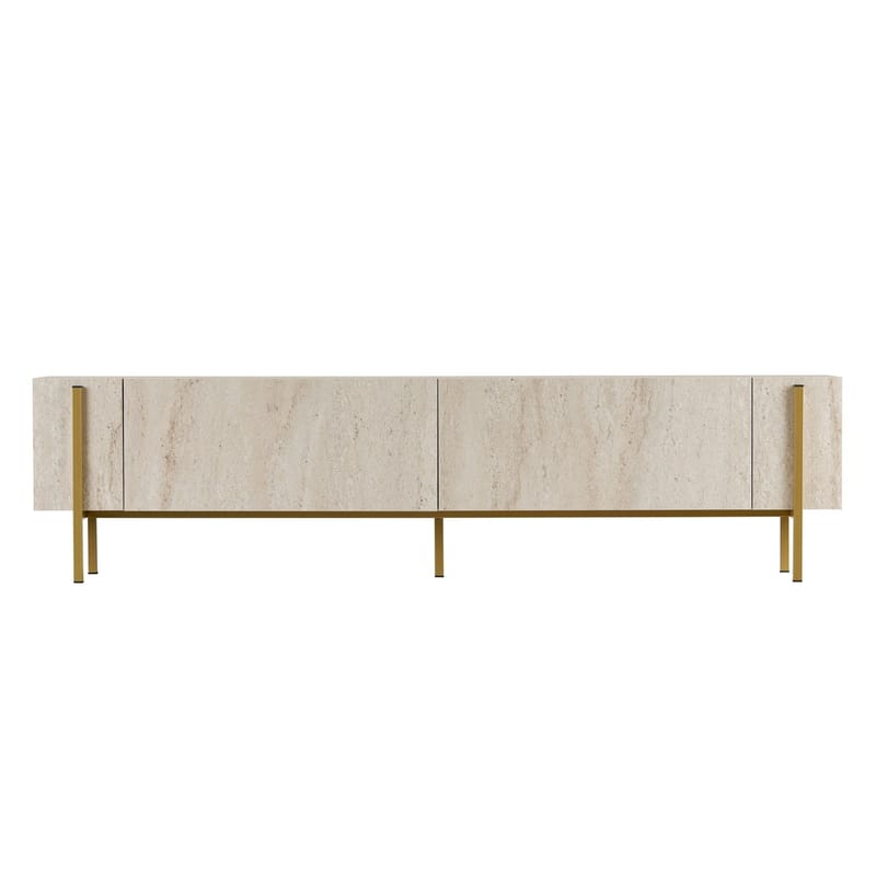 Nexus TV-bänk 180 cm - Travertin/guld - Möbler - TV- & Mediamöbler - TV bänk & mediabänk