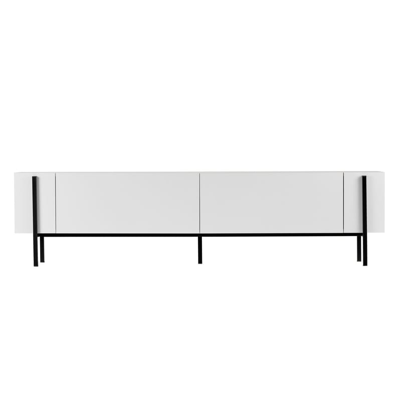 Nexus TV-bänk 180 cm - Wood Black och Black - Möbler - TV- & Mediamöbler - Mediastativ & väggfäste - Tv-stativ & Tv-väggfäste