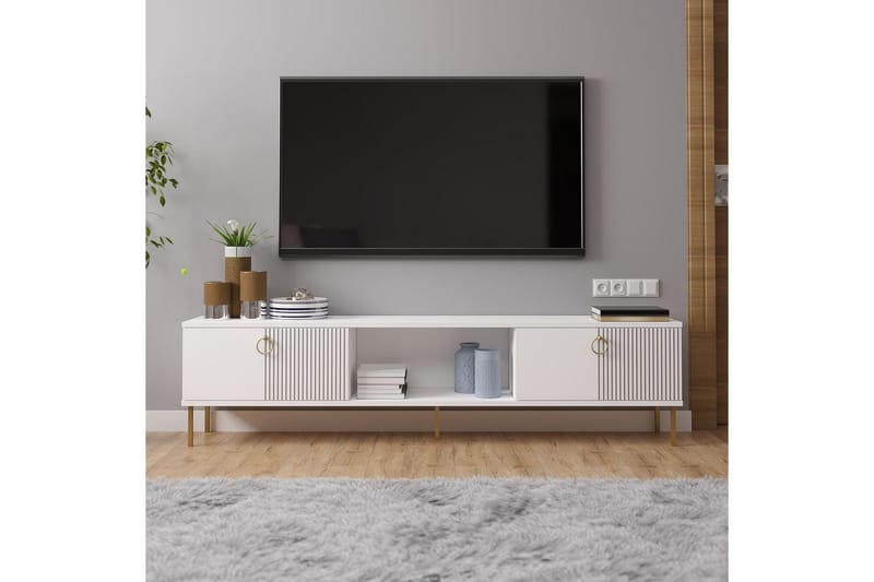 Neyra Tv-bänk 180 cm - Vit - Möbler - TV- & Mediamöbler - TV bänk & mediabänk