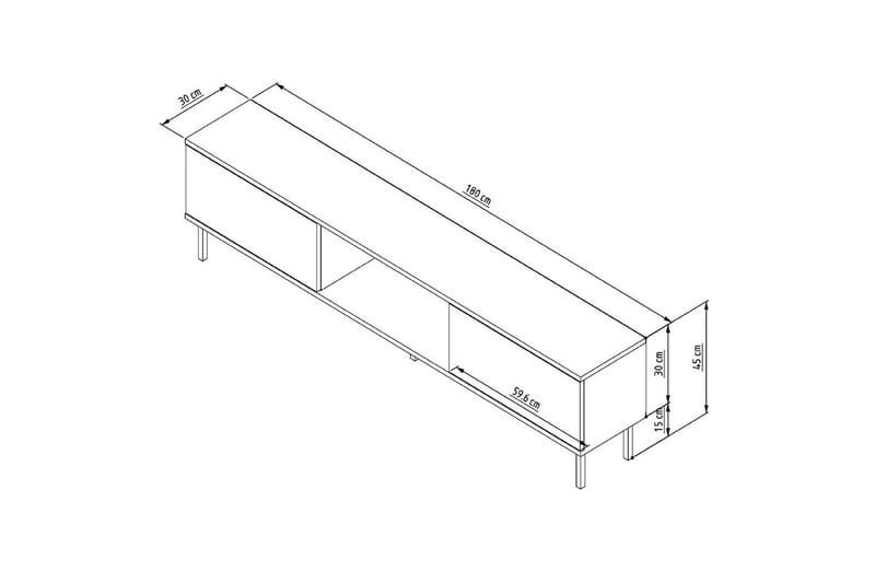 Neyra Tv-bänk 180 cm - Vit - Möbler - TV- & Mediamöbler - TV bänk & mediabänk