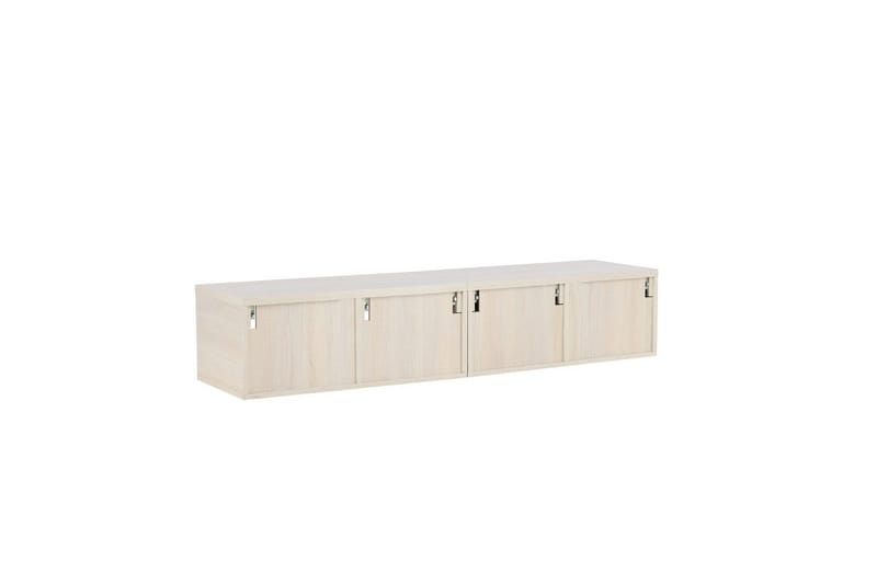 Nomi Vägghängd Tv Bänk 180 cm med Förvaring i Ljust Trä - Beige - Möbler - TV- & Mediamöbler - TV bänk & mediabänk