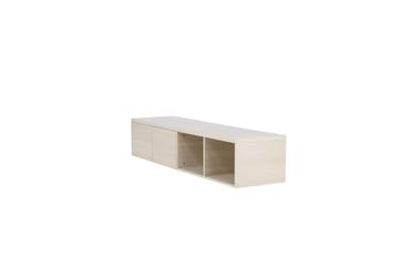 Nomi Vägghängd Tv Bänk 180 cm med Förvaring i Ljust Trä - Beige - Möbler - TV- & Mediamöbler - TV bänk & mediabänk