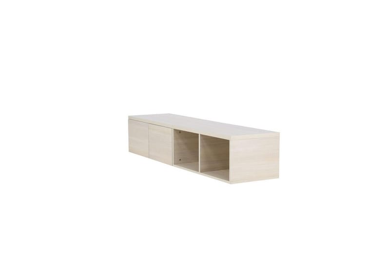 Nomi Vägghängd Tv Bänk 180 cm med Förvaring i Ljust Trä - Beige - Möbler - TV- & Mediamöbler - TV bänk & mediabänk