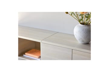 Nomi Vägghängd Tv Bänk 180 cm med Förvaring i Ljust Trä - Beige - Möbler - TV- & Mediamöbler - TV bänk & mediabänk