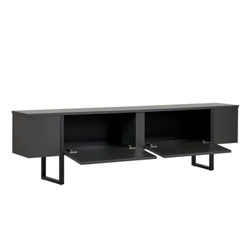 Nopira TV-bänk 180 cm - Antracit och svart - Möbler - TV- & Mediamöbler - Mediastativ & väggfäste - Tv-stativ & Tv-väggfäste