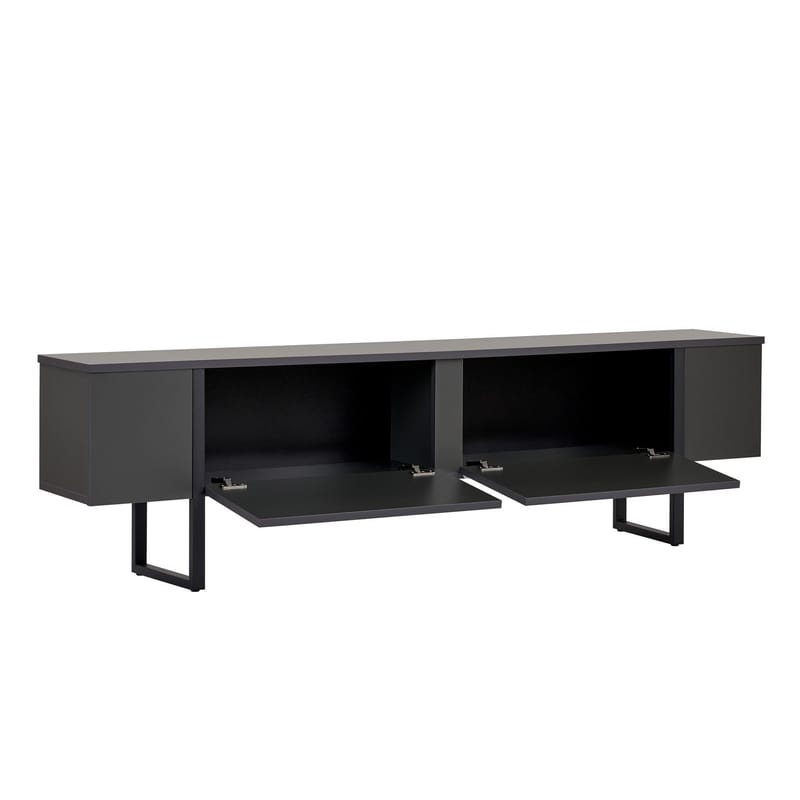 Nopira TV-bänk 180 cm - Antracit och svart - Möbler - TV- & Mediamöbler - Mediastativ & väggfäste - Tv-stativ & Tv-väggfäste