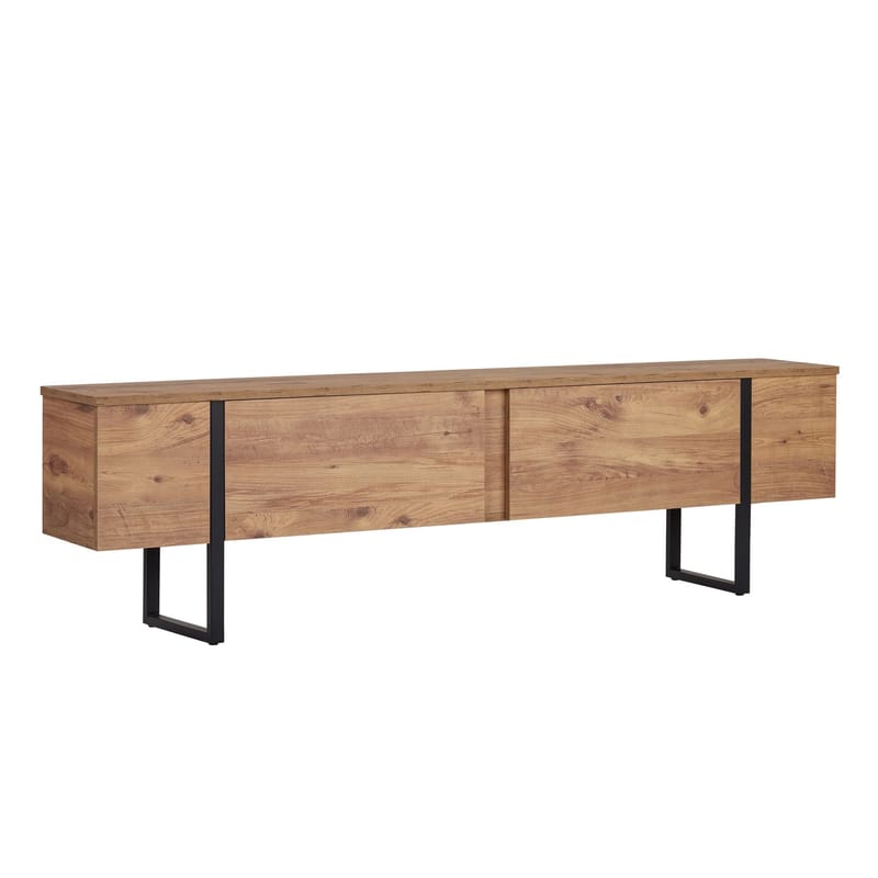 Nopira TV-bänk 180 cm - Atlantic Pine och svart - Möbler - TV- & Mediamöbler - Mediastativ & väggfäste - Tv-stativ & Tv-väggfäste