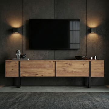 Nopira TV-bänk 180 cm - Atlantic Pine och svart - Möbler - TV- & Mediamöbler - Mediastativ & väggfäste - Tv-stativ & Tv-väggfäste