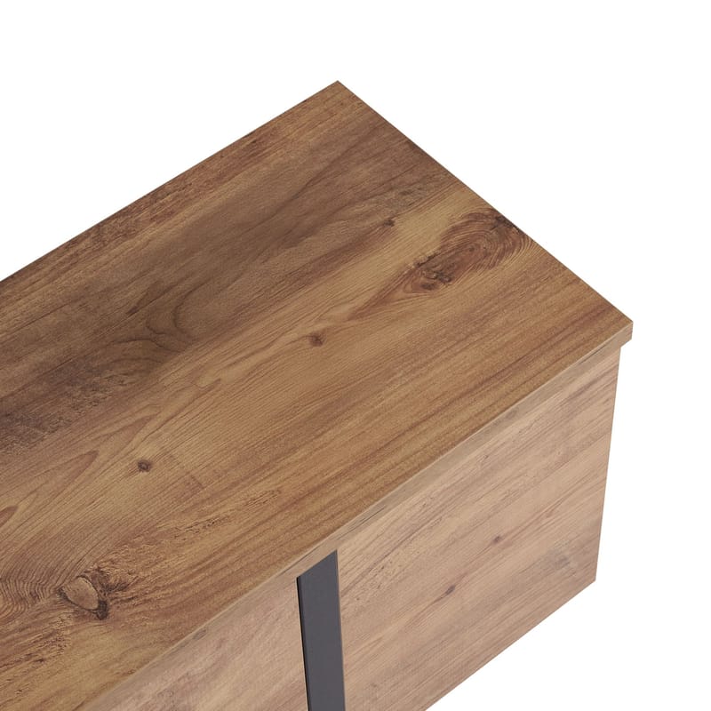 Nopira TV-bänk 180 cm - Atlantic Pine och svart - Möbler - TV- & Mediamöbler - Mediastativ & väggfäste - Tv-stativ & Tv-väggfäste