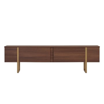 Nopira TV-bänk 180 cm - Valnöt och guld - Möbler - TV- & Mediamöbler - Mediastativ & väggfäste - Tv-stativ & Tv-väggfäste