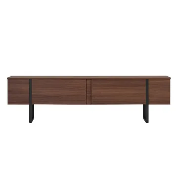 Nopira TV-bänk 180 cm - Valnöt och svart - Möbler - TV- & Mediamöbler - Mediastativ & väggfäste - Tv-stativ & Tv-väggfäste