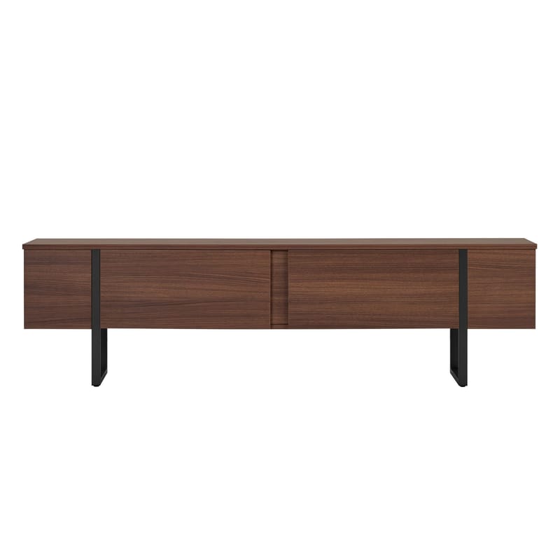 Nopira TV-bänk 180 cm - Valnöt och svart - Möbler - TV- & Mediamöbler - Mediastativ & väggfäste - Tv-stativ & Tv-väggfäste