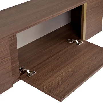 Nopira TV-bänk 180 cm - Valnöt/guld - Möbler - TV- & Mediamöbler - TV bänk & mediabänk