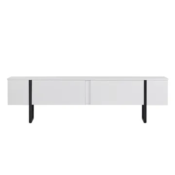 Nopira TV-bänk 180 cm - Vit och svart - Möbler - TV- & Mediamöbler - Mediastativ & väggfäste - Tv-stativ & Tv-väggfäste