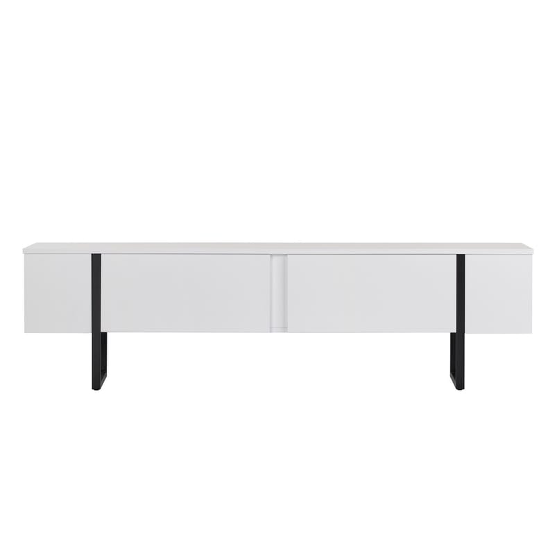 Nopira TV-bänk 180 cm - Vit och svart - Möbler - TV- & Mediamöbler - Mediastativ & väggfäste - Tv-stativ & Tv-väggfäste