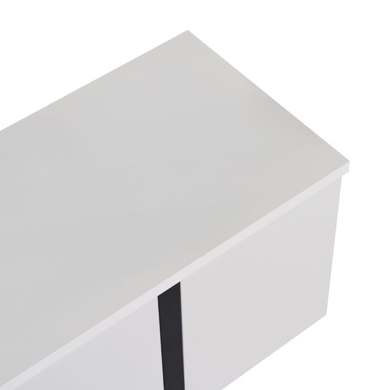 Nopira TV-bänk 180 cm - Vit och svart - Möbler - TV- & Mediamöbler - Mediastativ & väggfäste - Tv-stativ & Tv-väggfäste