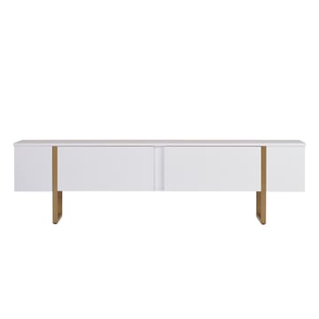 Nopira TV-bänk 180 cm - Vitt och guld - Möbler - TV- & Mediamöbler - Mediastativ & väggfäste - Tv-stativ & Tv-väggfäste