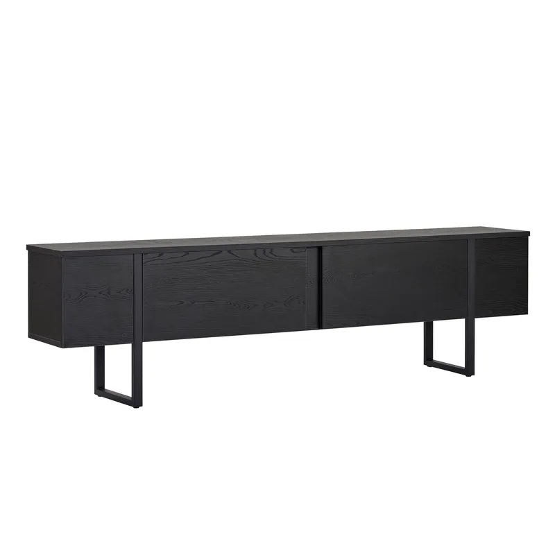 Nopira TV-bänk 180 cm, Wood Black och Black