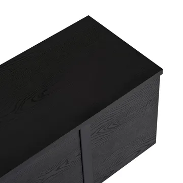 Nopira TV-bänk 180 cm - Wood Black och Black - Möbler - TV- & Mediamöbler - Mediastativ & väggfäste - Tv-stativ & Tv-väggfäste