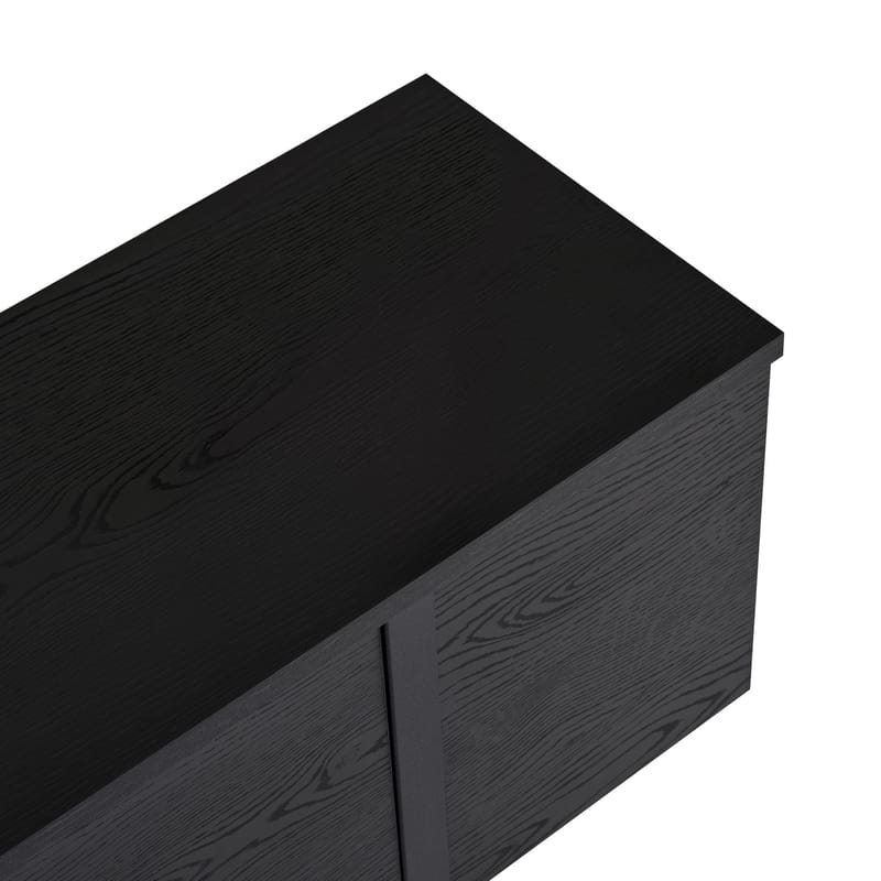 Nopira TV-bänk 180 cm - Wood Black och Black - Möbler - TV- & Mediamöbler - Mediastativ & väggfäste - Tv-stativ & Tv-väggfäste