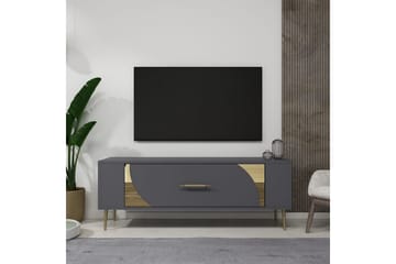 Olyra Tv-bänk 120 cm - Antracit/Guld - Möbler - TV- & Mediamöbler - TV bänk & mediabänk