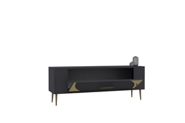 Olyra Tv-bänk 120 cm - Antracit/Guld - Möbler - TV- & Mediamöbler - TV bänk & mediabänk