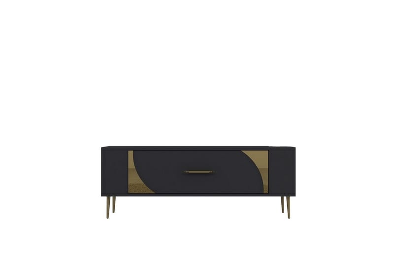 Olyra Tv-bänk 120 cm - Antracit/Guld - Möbler - TV- & Mediamöbler - TV bänk & mediabänk