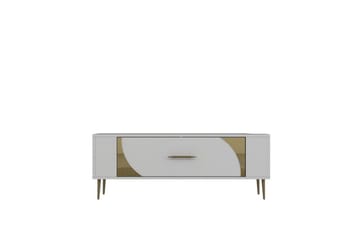Olyra Tv-bänk 120 cm - Vit/Guld - Möbler - TV- & Mediamöbler - TV bänk & mediabänk