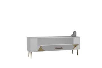 Olyra Tv-bänk 120 cm - Vit/Guld - Möbler - TV- & Mediamöbler - TV bänk & mediabänk