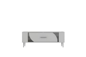 Olyra Tv-bänk 120 cm - Vit/Silver - Möbler - TV- & Mediamöbler - TV bänk & mediabänk
