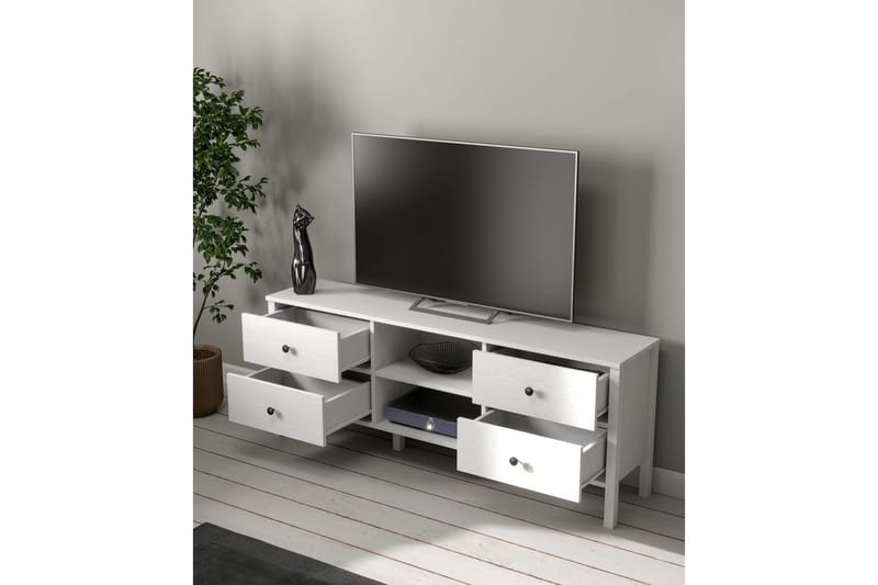 Olyros Tv-bänk 160 cm - Natur/Vit - Möbler - TV- & Mediamöbler - TV bänk & mediabänk