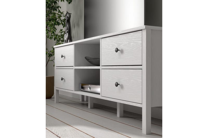 Olyros Tv-bänk 160 cm - Natur/Vit - Möbler - TV- & Mediamöbler - TV bänk & mediabänk