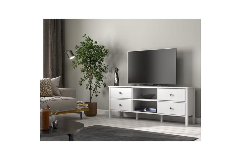 Olyros Tv-bänk 160 cm - Natur/Vit - Möbler - TV- & Mediamöbler - TV bänk & mediabänk