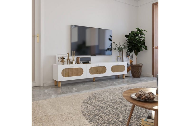 Ossin Tv-bänk 180 cm - Vit - Möbler - TV- & Mediamöbler - TV bänk & mediabänk