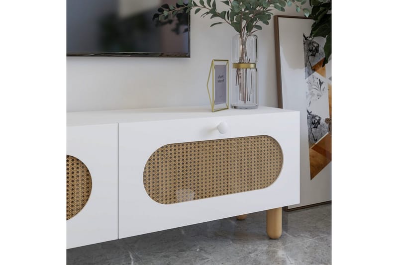 Ossin Tv-bänk 180 cm - Vit - Möbler - TV- & Mediamöbler - TV bänk & mediabänk