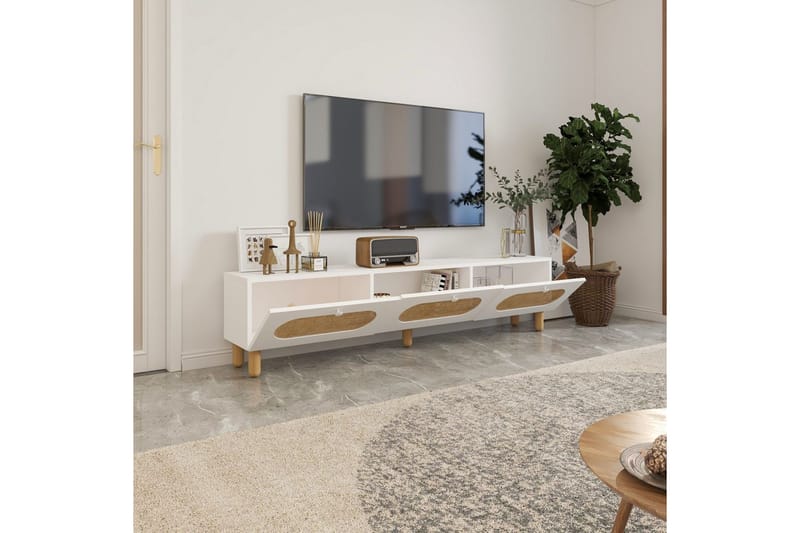 Ossin Tv-bänk 180 cm - Vit - Möbler - TV- & Mediamöbler - TV bänk & mediabänk