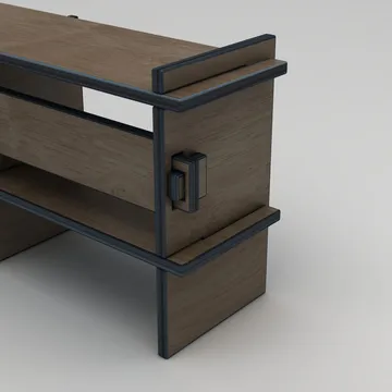 Ropira TV-bänk 220 cm - Valnöt - Möbler - TV- & Mediamöbler - Mediastativ & väggfäste - Tv-stativ & Tv-väggfäste